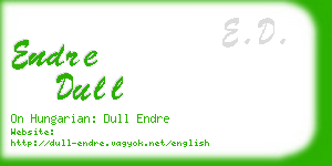 endre dull business card